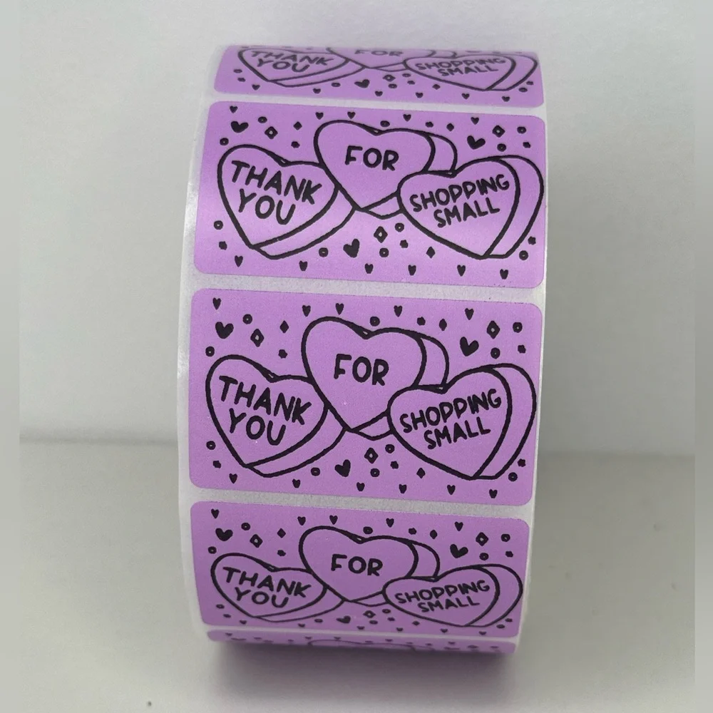 Thank You For Shopping Small, Valentine's Day Happy Mail Sticker, Heart Stickers - Picture 4 of 9